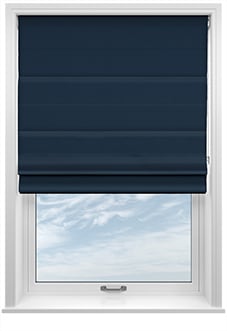 Windermere, Indigo - Twist&Fit Roman Blind